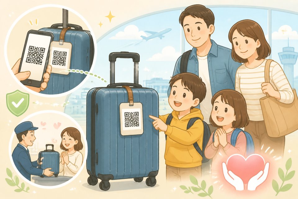スーツケースの紛失を防ぐ！QRコードでできる簡単対策と便利な活用法