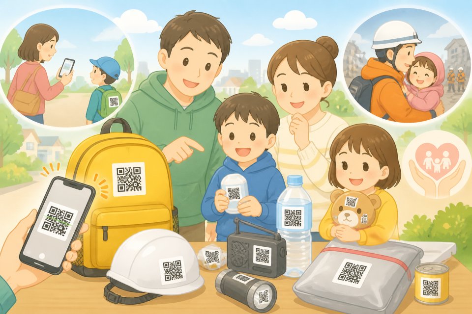 防災グッズにQRコード活用！迷子・遺失物対策を簡単に始める方法