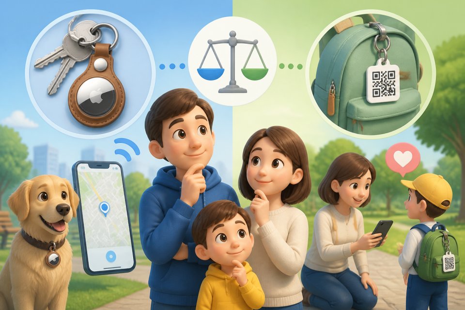 AirTagとQRコードはどう使い分ける？迷子・紛失対策の最適解