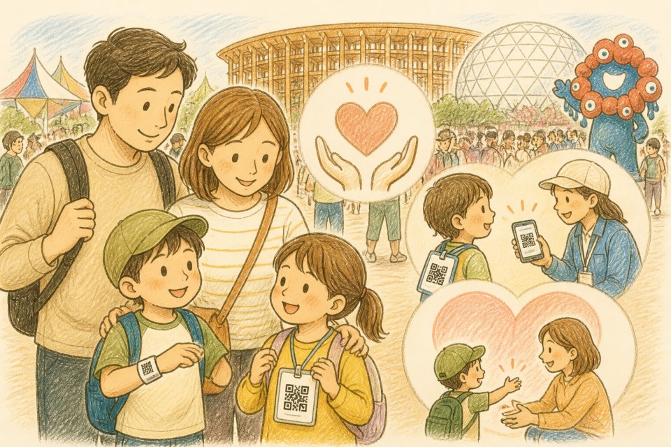 万博やイベントで迷子を防ぐ！家族を守る最新対策と便利なQR活用法