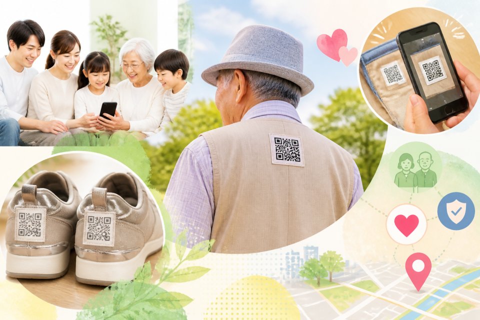高齢者の衣服・靴にQRコードを活用！迷子・紛失対策の新常識
