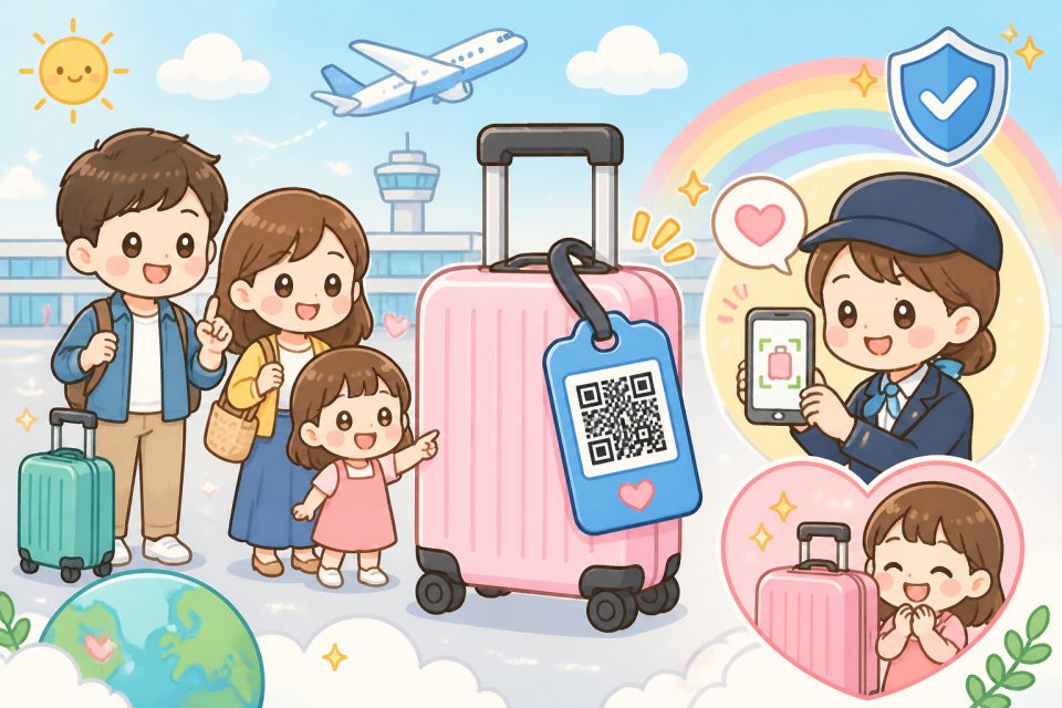 スーツケースの紛失を防ぐ！QRコードでできる簡単対策と旅行の安心術